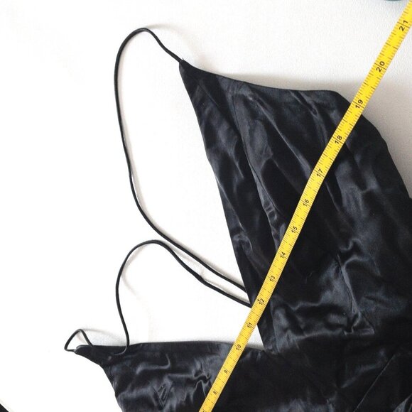 Anthropologie Maeve Black Ruffled Tiered Mini Dress With Spaghetti Straps & Plun - Picture 16 of 16